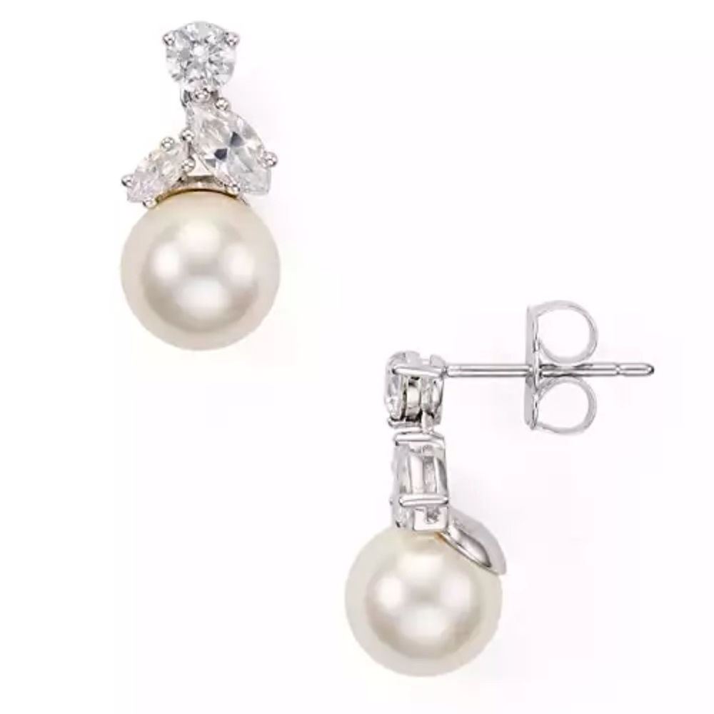 Nadri Imitation Pearl Drop Earrings